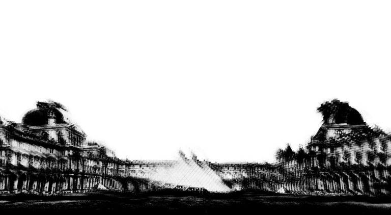 white and black abstract painting